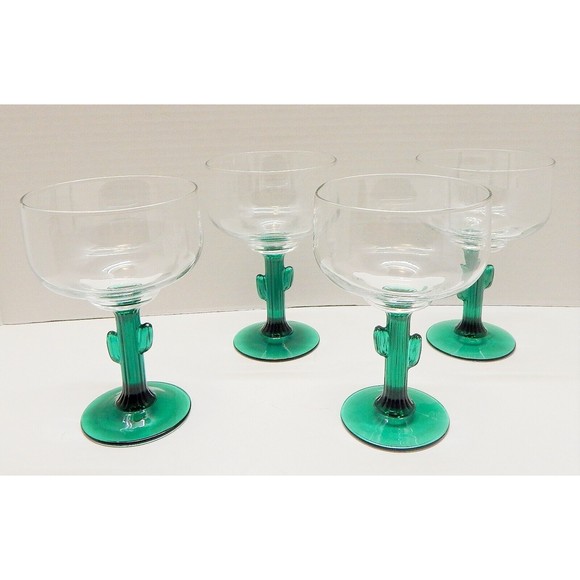 Libbey Lifestyles Cactus Stemmed Margarita Glasses Set of 4 - Picture 3 of 12